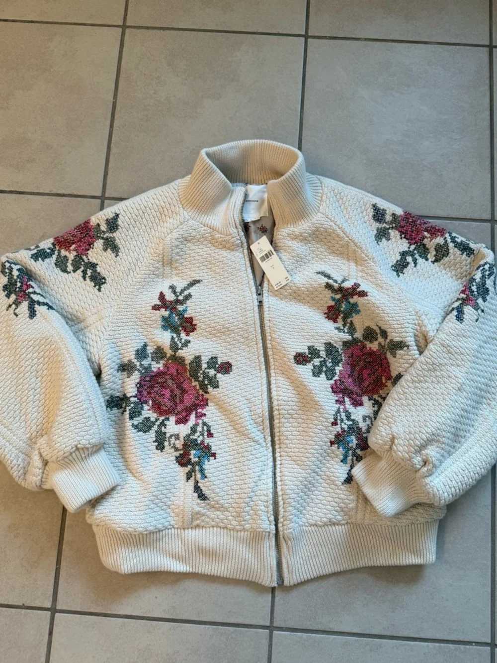 NWT Anthropologie Embroidered Quilted Jacket - Picture 2 of 6